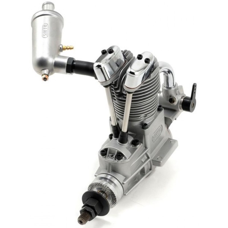 Saito Engines 100 FA-AAC Four Stroke Glow Engine w/Muffler: QQ